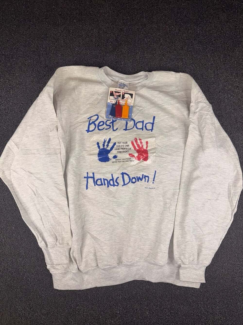 Gildan Activewear Ultra Blend Best Dad Hands Down Sweatshirt Size XL